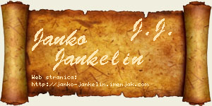 Janko Jankelin vizit kartica